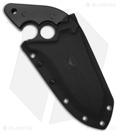 Asheville Steel Paragon Grau Pistol Grip Push Dagger Knife Black G-10/CF (6" D2)