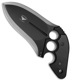 Asheville Steel Paragon Grau Pistol Grip Push Dagger Knife Black G-10/CF (6" D2)