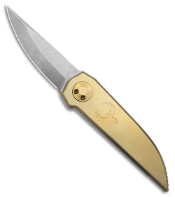 Paragon Phoenix Knife Gold Stonewash Titanium (3.9" SW S35VN) 