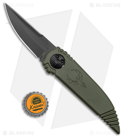 Paragon Phoenix Knife OD Green Double Edge (3.8" Black CG) 