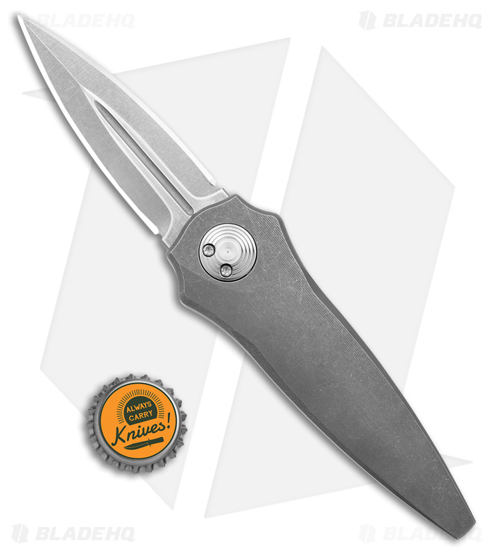 Paragon Warlock Folding Knife Line Milled Titanium (3.9" Satin)