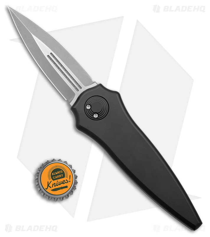 Paragon Warlock-X Folding Knife Smooth Black Cerakote (3.9" Satin 2-Groove)
