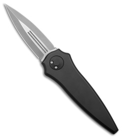 Paragon Warlock-X Folding Knife Smooth Black Cerakote (3.9" Satin 2-Groove)