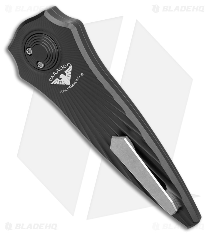 Paragon Warlock-X Folding Knife Star Burst Black Cerakote (3.9" Satin 2-Groove )