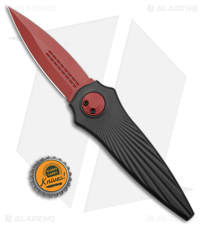 Paragon Warlock-X Folding Knife Star Burst Black Cerakote (4" Red 2-Groove)