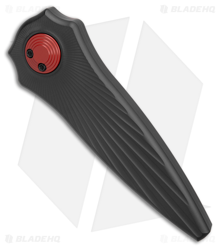 Paragon Warlock-X Folding Knife Star Burst Black Cerakote (4" Red 2-Groove)