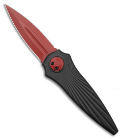 Paragon Warlock-X Knife Black Star Burst Aluminum (4" Red)