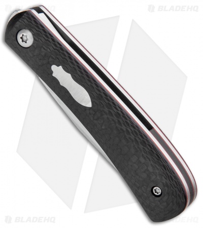 Pena Knives Custom Front Flipper Trapper Knife Carbon Fiber #2 (2.5" Satin)