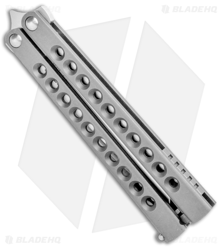 Pena Knives Mid-Tech Penasong Butterfly Knife Titanium (4.5" Satin)