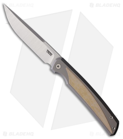 Pena Knives Sicario Frame Lock Knife Ti + Antique White Micarta (3.63" Satin M4)