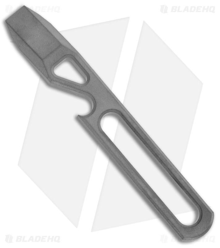 Pharaoh EDC Arrowhead V2 Pocket Pry Bar Tool  Matte Gray (3.5" Titanium)