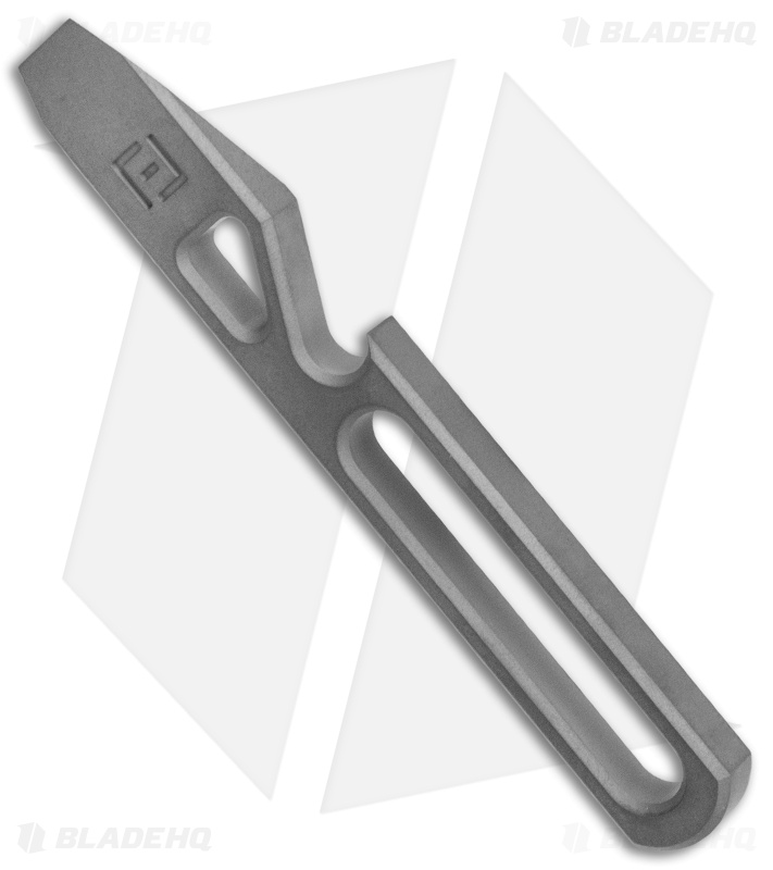 Pharaoh EDC Arrowhead V2 Pocket Pry Bar Tool  Matte Gray (3.5" Titanium)