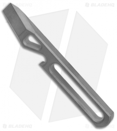 Pharaoh EDC Arrowhead V2 Pocket Pry Bar Tool  Matte Gray (3.5" Titanium)