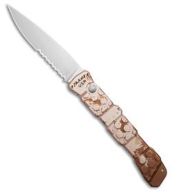 Piranha 21 Tactical Automatic Knife Camo Aluminum (3.4" Polish Serr)