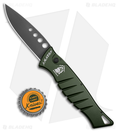 Piranha Amazon Automatic Knife Green (3.45" Black)