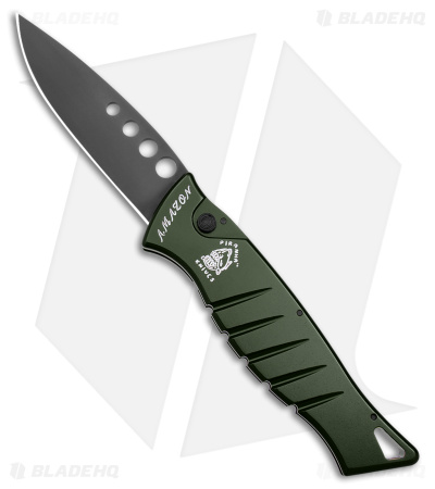 Piranha Amazon Automatic Knife Green (3.45" Black)