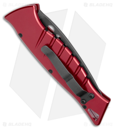Piranha Amazon Automatic Knife Red Tactical (3.45" Black)