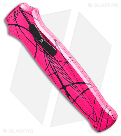 Piranha Rated-R  D/A Clip  Point OTF Auto Knife Pink Alum (3.5" Mirror) P-19PK