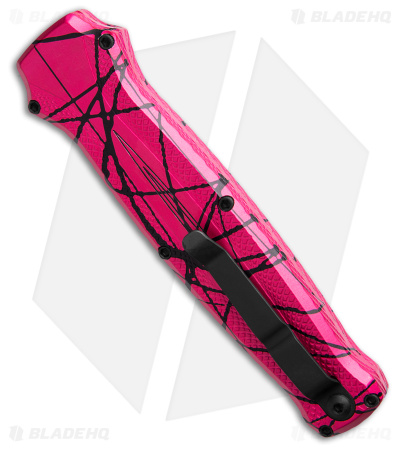 Piranha Rated-R  D/A Clip Point OTF Auto Knife Pink Alum (3.5" Black) P-19PKT