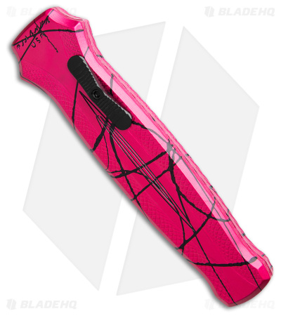 Piranha Rated-R  D/A Clip Point OTF Auto Knife Pink Alum (3.5" Black) P-19PKT