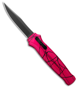 Piranha Rated-X  D/A Clip Point OTF Auto Knife Pink Alum (3.5" Black) P-19PKT