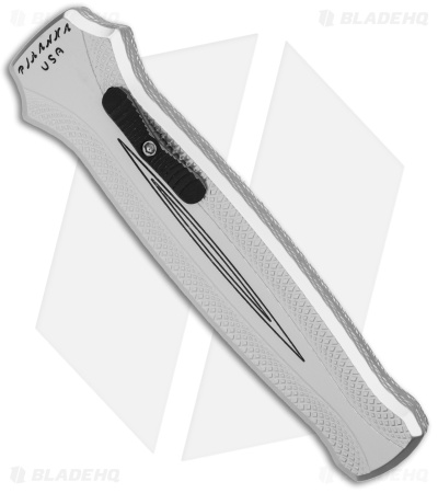 Piranha Rated-X D/A Dagger OTF Automatic Knife Silver (3.5" Mirror) P-20S