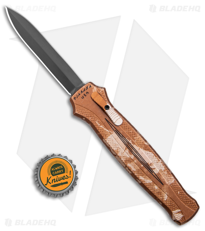 Piranha Rated-X OTF Auto Knife | Tan Camo + Black - Blade HQ