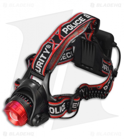 Police Security Elite Lookout Headlamp Red/Black (970 lumens) 98070