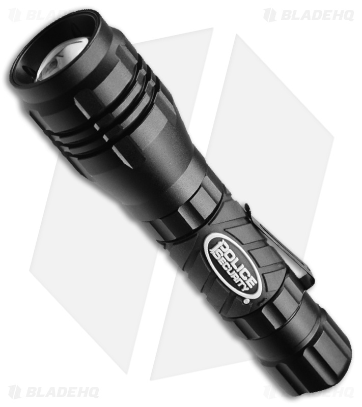 Police Security Elite Zephyr Black Flashlight 6.5
