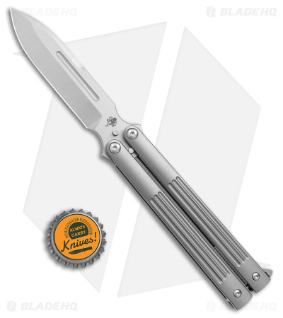 Prometheus SPD Invictus-Balisong Titanium (3.75" Bead Blast/Satin)