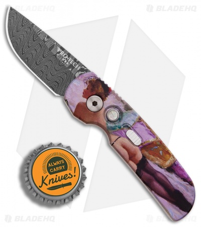 Pro-Tech Calmigo Custom CA Legal Automatic Knife Burlesque (1.9" Damascus)
