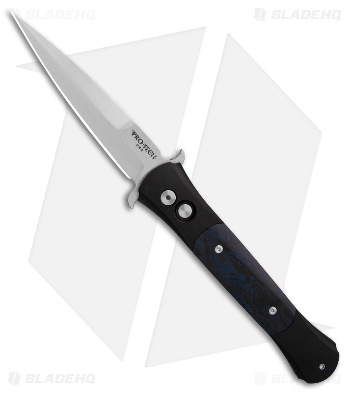 Pro-Tech Large Don Automatic Knife Blue Ebonite (4.5" Satin) 