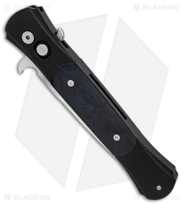 Pro-Tech Large Don Automatic Knife Blue Ebonite (4.5" Satin) 