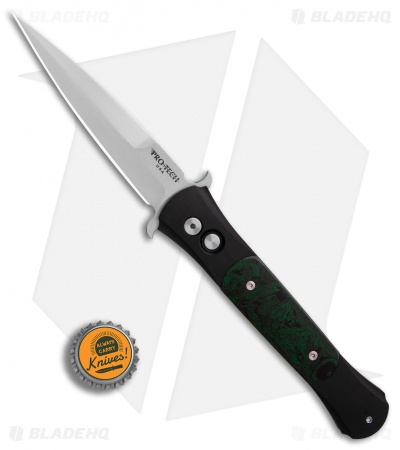 Pro-Tech Large Don Automatic Knife Green Ebonite (4.5" Satin) 