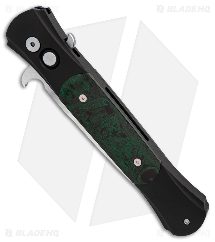 Pro-Tech Large Don Automatic Knife Green Ebonite (4.5" Satin) 