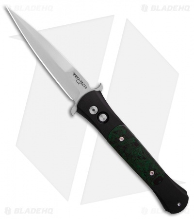 Pro-Tech Large Don Automatic Knife Green Ebonite (4.5" Satin) 
