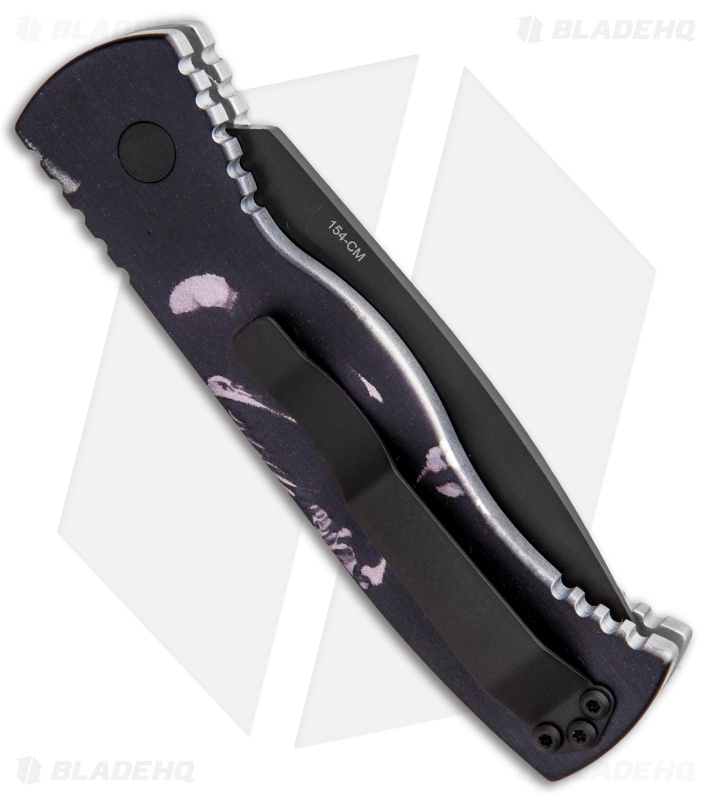 Pro-Tech Custom TR-2 Skull Surprise Knife PK Print Ano #1 (3" Black)
