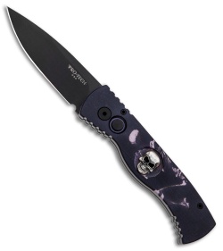 Pro-Tech Custom TR-2 Skull Surprise Knife PK Print Ano #1 (3" Black)