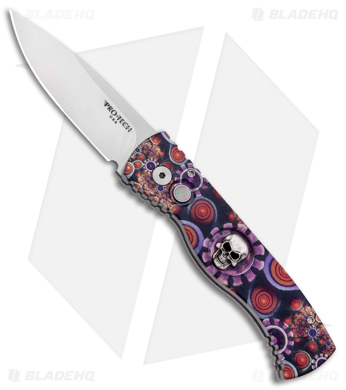 Pro-Tech Custom TR-2 Skull Surprise PK Print Ano #9 (Satin) Blade Show 2018