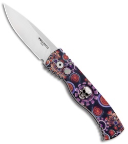 Pro-Tech Custom TR-2 Skull Surprise PK Print Ano #9 (Satin) Blade Show 2018