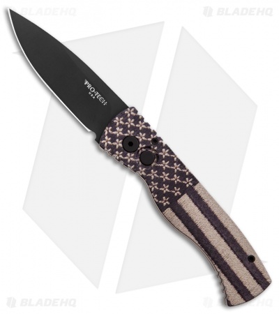 Pro-Tech Custom TR-2 Automatic Knife PK Tactical Flag #1 (Black) Blade Show 2018