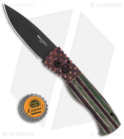 Pro-Tech Custom TR-2 Automatic Knife PK Tactical Flag #3 (Black) Blade Show 2018