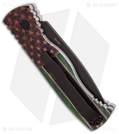 Pro-Tech Custom TR-2 Automatic Knife PK Tactical Flag #3 (Black) Blade Show 2018