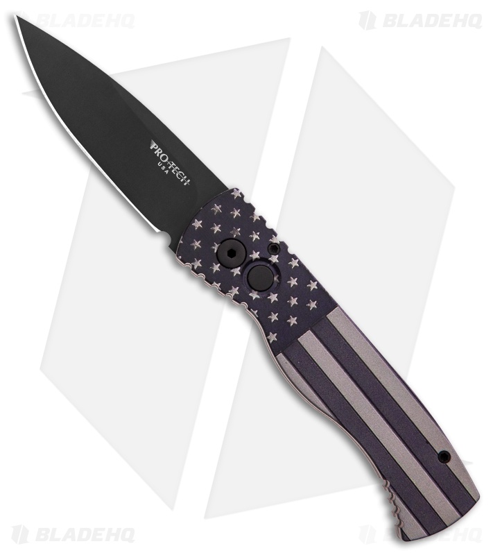 Pro-Tech Custom TR-2 Automatic Knife PK Tactical Flag #4 (Black) Blade Show 2018