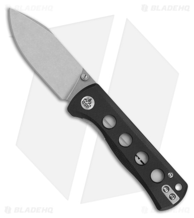 QSP Canary Folder Liner Lock Knife Black G-10 (2.8" Stonewash 14C28N)
