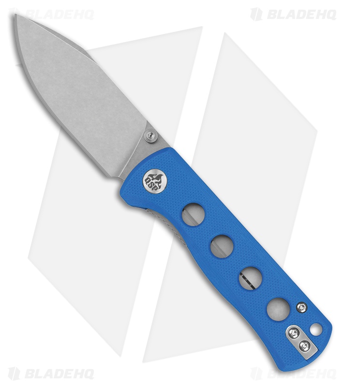 QSP Canary Folder Liner Lock Knife Blue G-10 (2.8" Stonewash 14C28N)