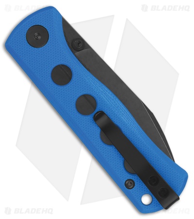 QSP Canary Folder Liner Lock Knife Blue G-10 (2.8" Black Stonewash 14C28N)