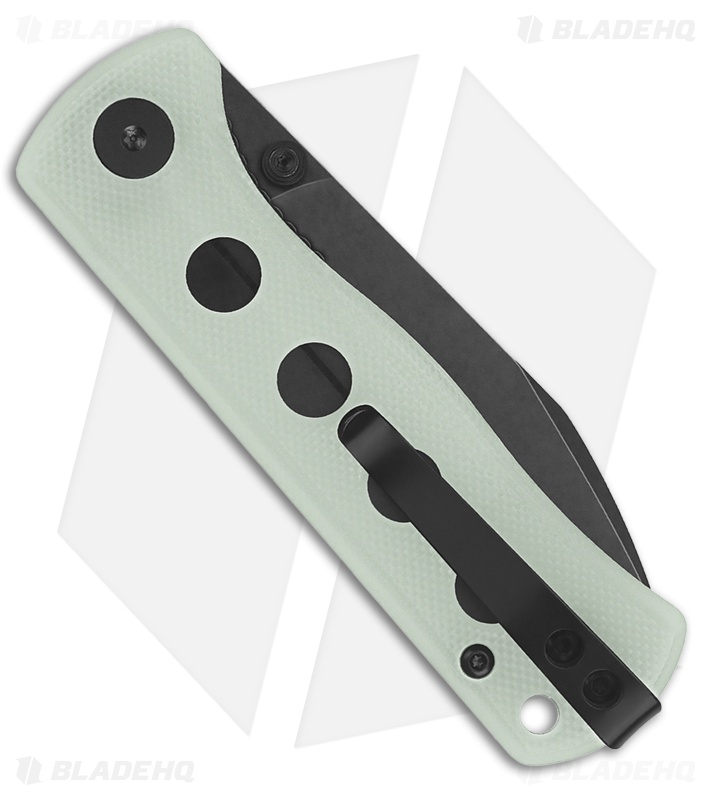 QSP Canary Folder Liner Lock Knife Jade G-10 (2.8" Black Stonewash 14C28N)