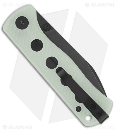 QSP Canary Folder Liner Lock Knife Jade G-10 (2.8" Black Stonewash 14C28N)
