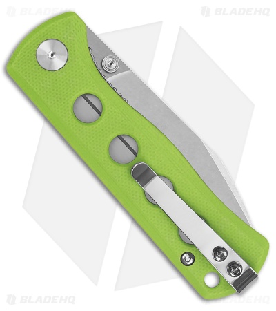 QSP Canary Folder Liner Lock Knife Neon Green G-10 (2.8" Stonewash 14C28N)